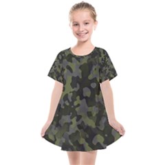 Camouflage Vert Kids  Smock Dress by kcreatif