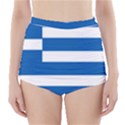 Greece Flag Greek Flag High-Waisted Bikini Bottoms View1