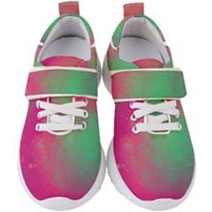 Effet Galaxy Rose/vert Kids  Velcro Strap Shoes by kcreatif