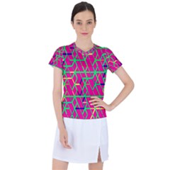 Abstrait Neon Rose Women s Mesh Sports Top by kcreatif