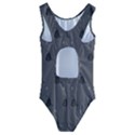 Gadsden Flag Don t tread on me black and gray snake and metal gothic crosses Kids  Cut-Out Back One Piece Swimsuit View2