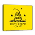 Gadsden Flag Don t tread on me Yellow and Black Pattern with american stars Deluxe Canvas 24  x 20  (Stretched) View1