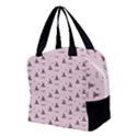 Gadsden Flag Don t tread on me Light Pink and Black Pattern with american stars Boxy Hand Bag View2