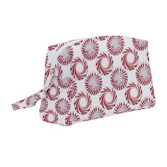 Peppermint Candy Dots Wristlet Pouch Bag (medium) by bloomingvinedesign