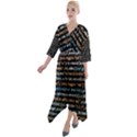 Close Up Code Coding Computer Quarter Sleeve Wrap Front Maxi Dress View1