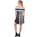 Architecture Building Pattern Off Shoulder Chiffon Dress View2