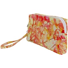 Monotype Art Pattern Leaves Colored Autumn Wristlet Pouch Bag (small) by Amaryn4rt