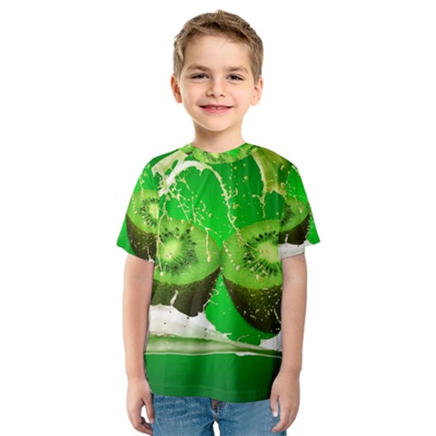 Kiwi Fruit Vitamins Healthy Cut Kids  Sport Mesh Tee by Amaryn4rt