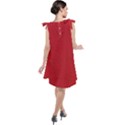 Red Christmas Elf Funny Realistic Costume Tie Up Tunic Dress View2