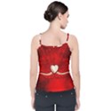 Love, Wonderful Elegant Heart Velvet Spaghetti Strap Top View2