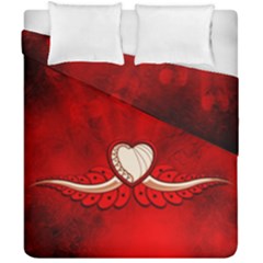 Love, Wonderful Elegant Heart Duvet Cover Double Side (california King Size) by FantasyWorld7