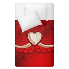 Love, Wonderful Elegant Heart Duvet Cover Double Side (single Size) by FantasyWorld7