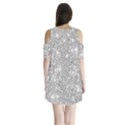 Silver and white Glitters metallic finish party texture background imitation Shoulder Cutout Velvet One Piece View2