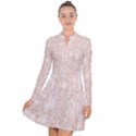 Rose Gold Pink Glitters metallic finish party texture imitation pattern Long Sleeve Panel Dress View1