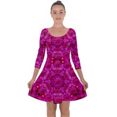 Flower Suprise To Love And Enjoy Quarter Sleeve Skater Dress by pepitasart