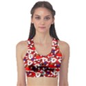 Nicholas Santa Christmas Pattern Sports Bra View1