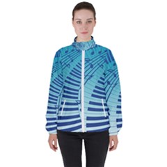 Music Piano Treble Clef Clef Women s High Neck Windbreaker by Wegoenart