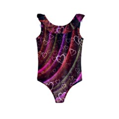 Bokeh Heart Love Romance Kids  Frill Swimsuit by Wegoenart