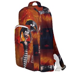 Cute Little Harlequin Double Compartment Backpack by FantasyWorld7