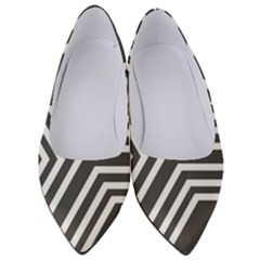 Abstrait Lignes Blanc/gris Women s Low Heels by kcreatif