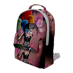 Cute Little Harlequin Flap Pocket Backpack (large) by FantasyWorld7