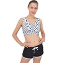 Design Repeating Seamless Pattern Geometric Shapes Scrapbooking V-Back Sports Bra View1