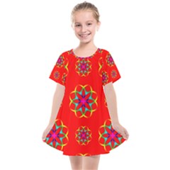 Geometric Design Decor Decorative Repeating Pattern Seamless Kids  Smock Dress by Vaneshart