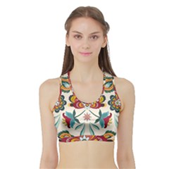 Baatik Print  Sports Bra With Border by designsbymallika