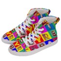 Alphabet Pattern Women s Hi-Top Skate Sneakers View2