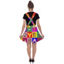 Alphabet Pattern Velvet Suspender Skater Skirt View2