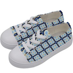 Pattern Design Art Scrapbooking Geometric Cubes Kids  Low Top Canvas Sneakers by Vaneshart