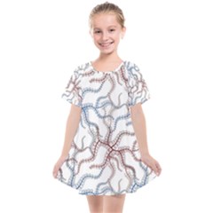 Pearl Pattern Floral Design Art Digital Seamless Kids  Smock Dress by Vaneshart