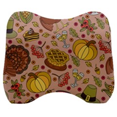 Thanksgiving Pattern Velour Head Support Cushion by Sobalvarro