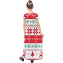 Ugly Christmas Sweater Pattern Kids  Short Sleeve Maxi Dress View2