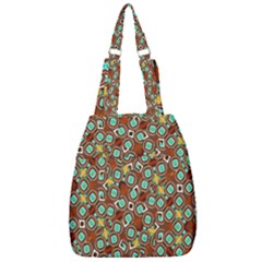 Colorful Modern Geometric Print Pattern Center Zip Backpack by dflcprintsclothing