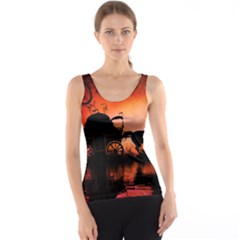 Drive In The Night By Carriage Tank Top by FantasyWorld7