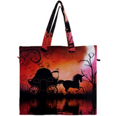 Drive In The Night By Carriage Canvas Travel Bag by FantasyWorld7