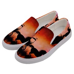 Drive In The Night By Carriage Men s Canvas Slip Ons by FantasyWorld7