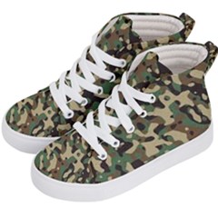 Army Pattern  Kids  Hi-top Skate Sneakers by myuique