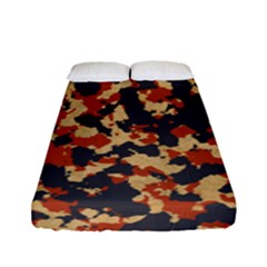 Aged Red, White, And Blue Camo Fitted Sheet (full/ Double Size) by McCallaCoultureArmyShop