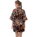 Aged Red, White, and Blue Camo Half Sleeve Satin Kimono  View2