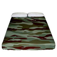 Brown And Green Camo Fitted Sheet (king Size) by McCallaCoultureArmyShop