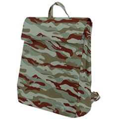 Brown And Green Camo Flap Top Backpack by McCallaCoultureArmyShop