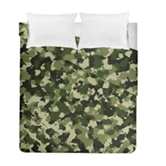 Dark Green Camouflage Army Duvet Cover Double Side (full/ Double Size) by McCallaCoultureArmyShop