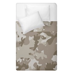 Tan Army Camouflage Duvet Cover Double Side (single Size) by mccallacoulture