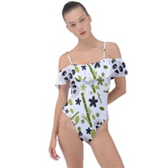 Panda Love Frill Detail One Piece Swimsuit by designsbymallika