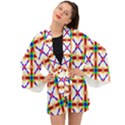 Rainbow Pattern Long Sleeve Kimono View1