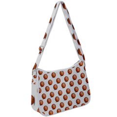 Orange Basketballs Zip Up Shoulder Bag by mccallacoulturesports