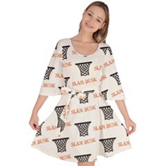 Slam Dunk Baskelball Baskets Velour Kimono Dress by mccallacoulturesports