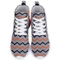 Basketball Thin Chevron Women s Lightweight High Top Sneakers View1